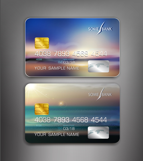 Abstract credit cards template vector 03 template credit cards abstract   