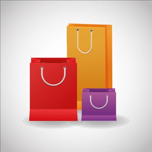 Colored shopping bags illustration vector 02 shopping illustration colored bags   