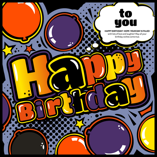 Cartoon styles happy birthday design vector 05 styles happy design cartoon birthday   