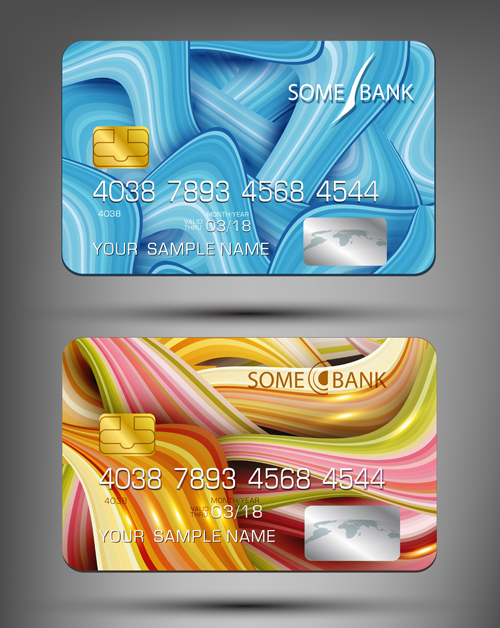 Abstract credit cards template vector 01 template credit cards abstract   