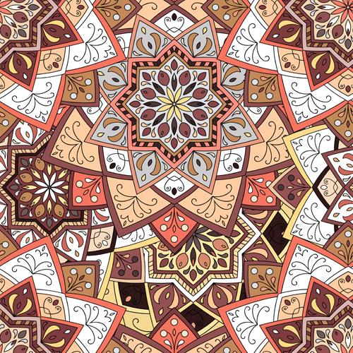 Indian ornament pattern seamless vectors graphics 01 seamless pattern ornament indian   