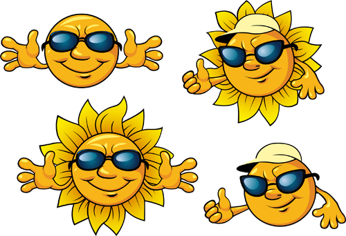 Cartoon sunflower with sunglasses vector sunglasses sunflower cartoon   