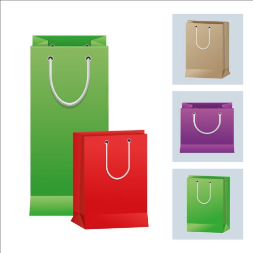 Colored shopping bags illustration vector 09 shopping illustration colored bags   