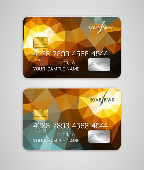 Abstract credit cards template vector 08 template credit cards abstract   