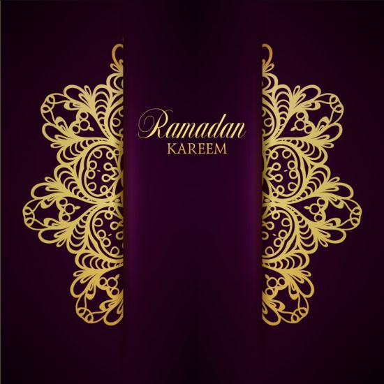 Ramadan kareem purple backgrounds vector set 18 ramadan purple kareem backgrounds   