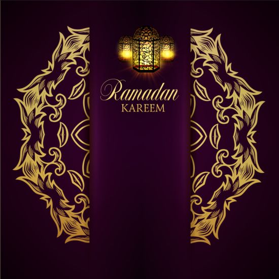 Ramadan kareem purple backgrounds vector set 37 ramadan purple kareem backgrounds   