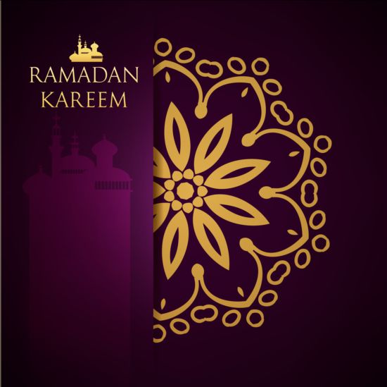 Ramadan kareem purple backgrounds vector set 27 ramadan purple kareem backgrounds   