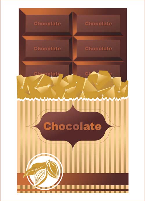 Delicious chocolate bar vector design 01 design Delicious chocolate bar   