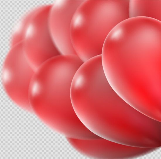 Realistic red balloons vector illustration 13 realistic illustration balloons   