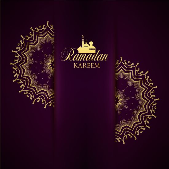 Ramadan kareem purple backgrounds vector set 34 ramadan purple kareem backgrounds   