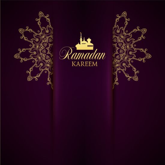 Ramadan kareem purple backgrounds vector set 33 ramadan purple kareem backgrounds   