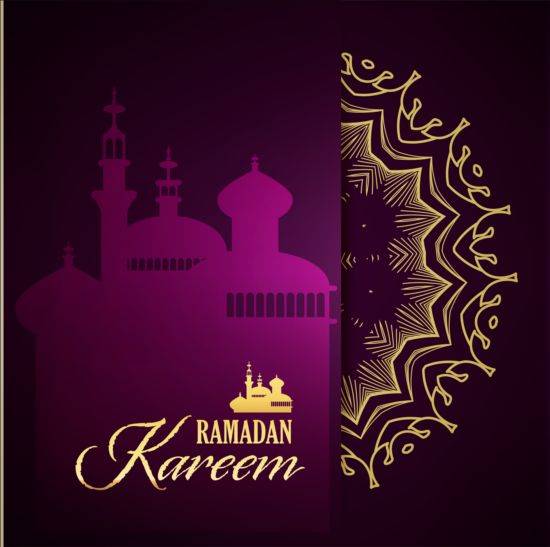 Ramadan kareem purple backgrounds vector set 23 ramadan purple kareem backgrounds   