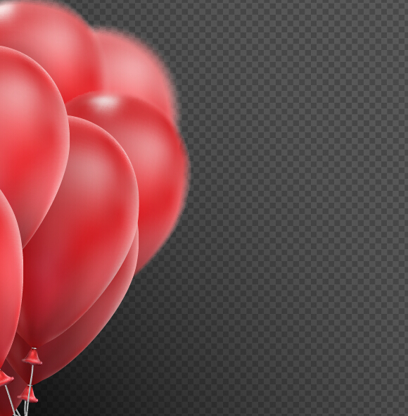 Realistic red balloons vector illustration 09 realistic illustration balloons   
