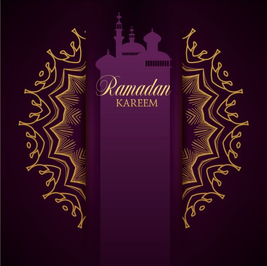 Ramadan kareem purple backgrounds vector set 32 ramadan purple kareem backgrounds   