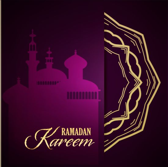 Ramadan kareem purple backgrounds vector set 22 ramadan purple kareem backgrounds   