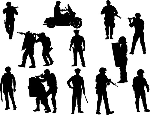 Policeman silhouette vectors silhouette Policeman   