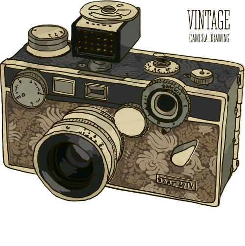 Vintage camera hand drawing vectors set 07 vintage hand drawing camera   