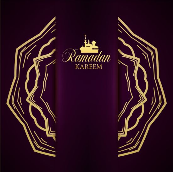 Ramadan kareem purple backgrounds vector set 31 ramadan purple kareem backgrounds   