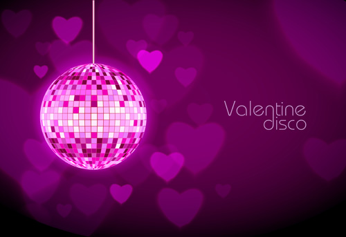 valentines day disco party vector valentines party disco   