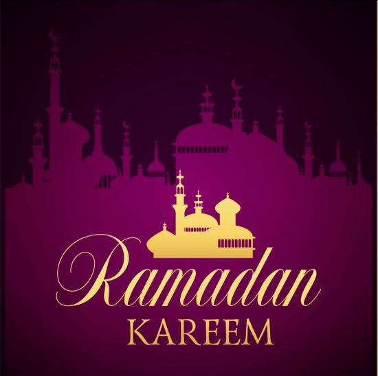 Ramadan kareem purple backgrounds vector set 11 ramadan purple kareem backgrounds   