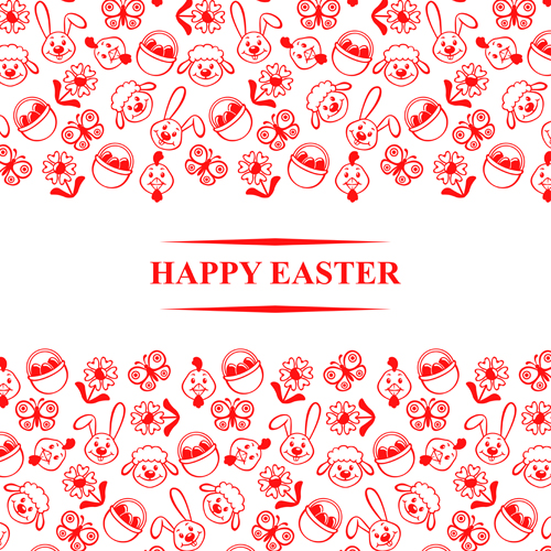 Cute easter card vector graphics 04 easter cute card   