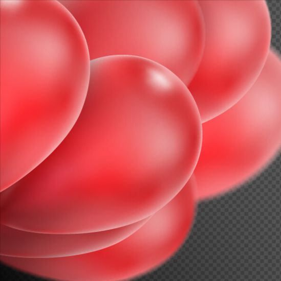 Realistic red balloons vector illustration 04 realistic illustration balloons   