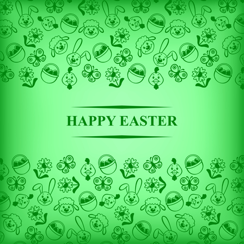 Cute easter card vector graphics 03 easter cute card   