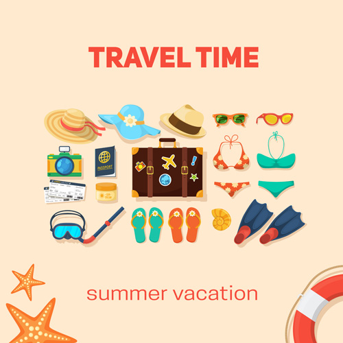 Summer travel vacation vector background 03 vacation travel summer background   