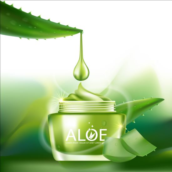 Aloe Cosmetics background vector 02 cosmetics background Aloe   
