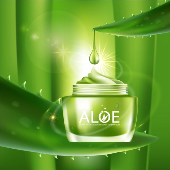 Aloe Cosmetics background vector 01 cosmetics background Aloe   