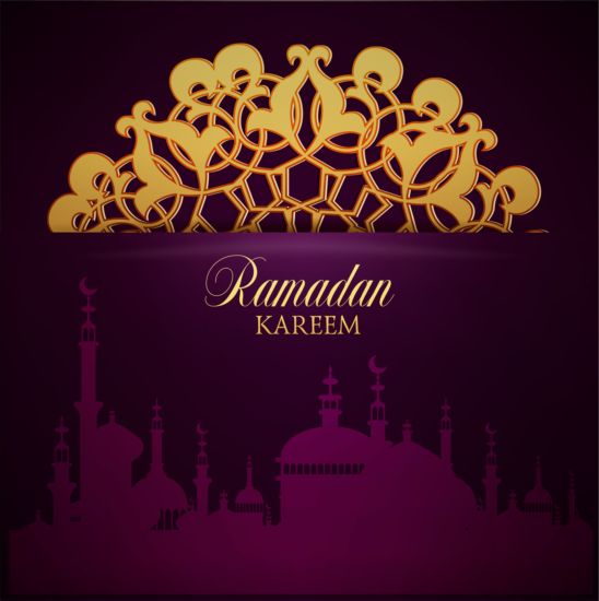 Ramadan kareem purple backgrounds vector set 05 ramadan purple kareem backgrounds   