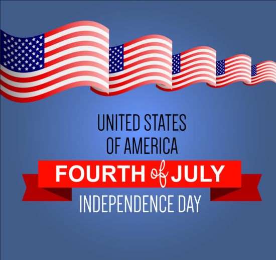 Independence Day with flag background vector 03 Independence flag day background   
