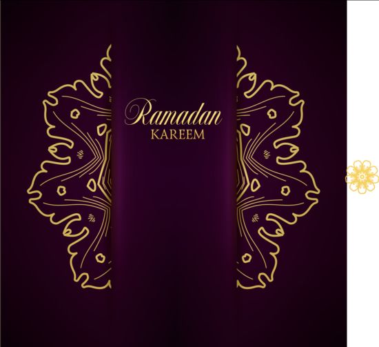 Ramadan kareem purple backgrounds vector set 03 ramadan purple kareem backgrounds   