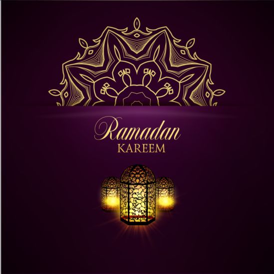 Ramadan kareem purple backgrounds vector set 02 ramadan purple kareem backgrounds   