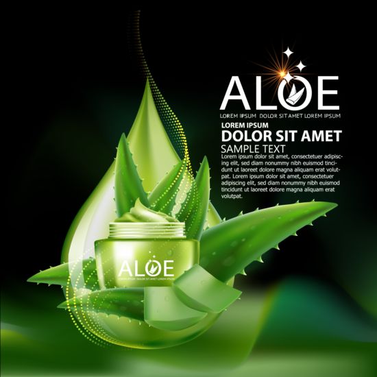 Aloe Cosmetics background vector 06 cosmetics background Aloe   