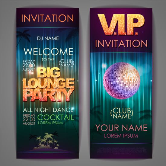 Exquisite cocktail party invitation card vector 08 party invitation exquisite cocktail card   