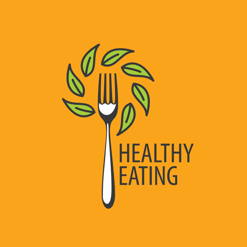 Healthy eating logo design vector set 06 logo Healthy eating   