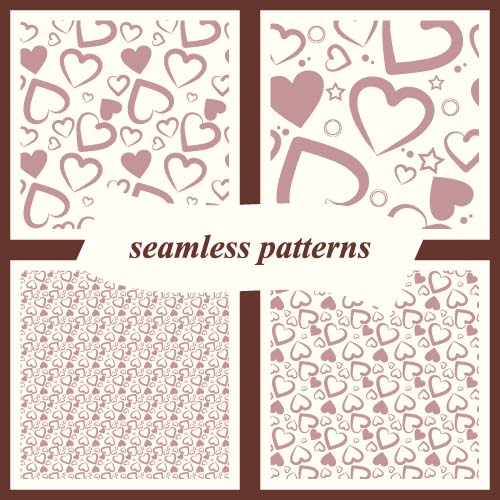 Heart red seamless pattern vector 02 seamless red pattern heart   