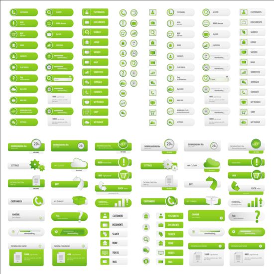 Green User web buttons ai set web user green buttons   