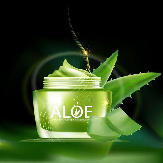 Aloe Cosmetics background vector 03 cosmetics background Aloe   
