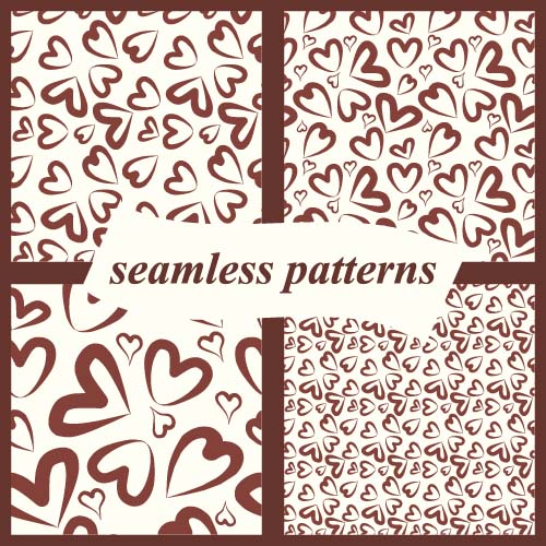 Heart red seamless pattern vector 01 seamless red pattern heart   