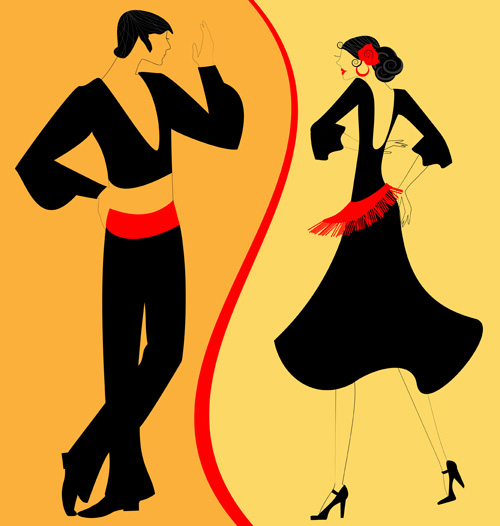 Flamenco dancer design vector 02 flamenco design dancer   