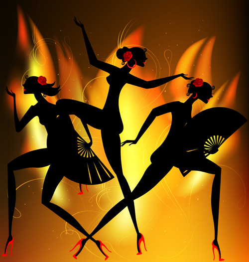 Passionate dancer flamenco women vector 04 women Passionate flamenco dancer   