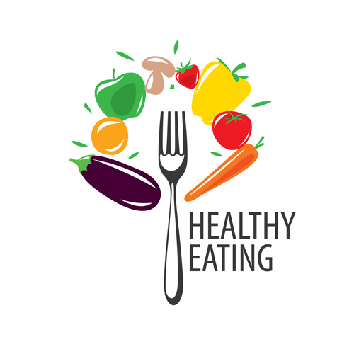 Healthy eating logo design vector set 12 logo Healthy eating   