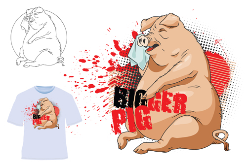 Cute bigger pig for T 156144 t-shirt pig for cute bigger   