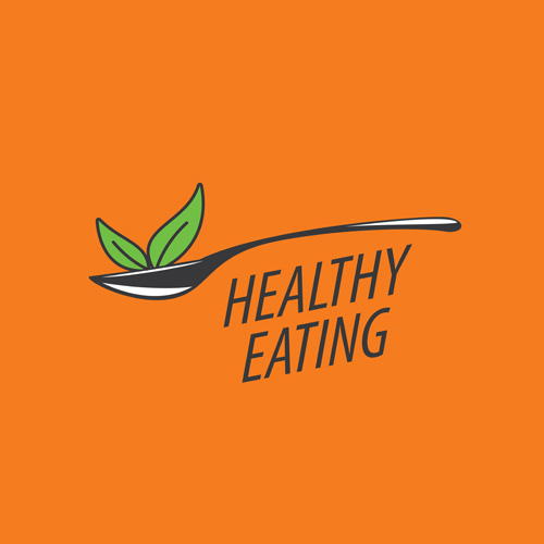 Healthy eating logo design vector set 01 logo Healthy eating   