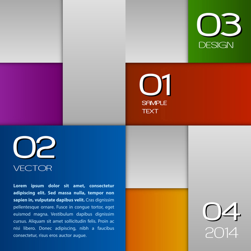 Squares moderin business template vector 06 squares moderin business   