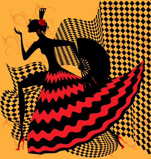 Passionate dancer flamenco women vector 02 women Passionate flamenco dancer   