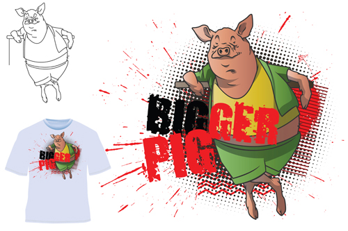 Cute bigger pig for T 156149 t-shirt pig for cute bigger   