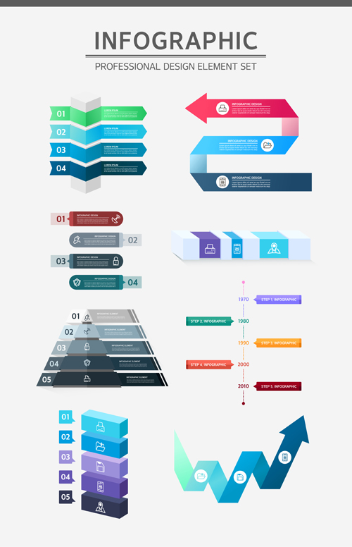 Infographic professional illustration vectors set 10 professional infographic illustration   